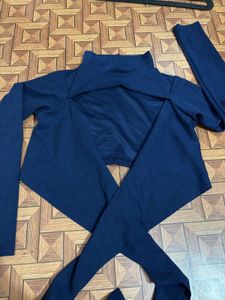 Navy Cutout Top