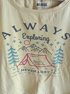 Explore Yellow Graphic Tee For Women