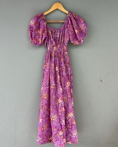Floral Puff Sleeve Maxi Dress