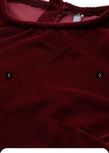 Maroon Velvet Kurta Set