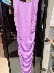 Lilac Bodycon Midi Dress
