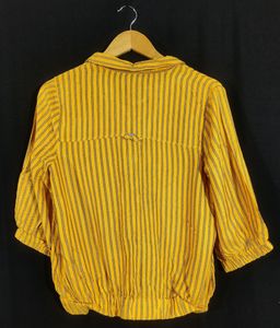 Yellow Striped Top. Classy Chic Look.