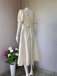 Offwhite Creme Midi Gown