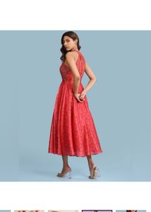 Aarke Ritu kumar Red Floral PrintLong Dress