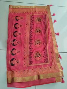 Tameta Peacock Design Saree