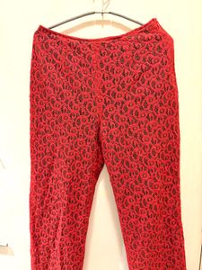 Beautiful Red Lace Imported Pants