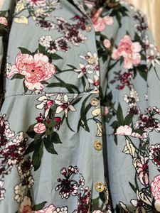 Floral Print  Shirt Dress