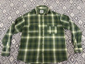 Green Plaid Flannel Shirt