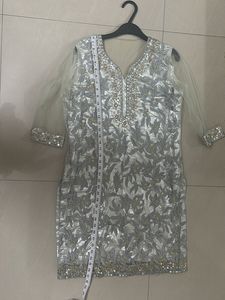 Silver Embroidery Kurta