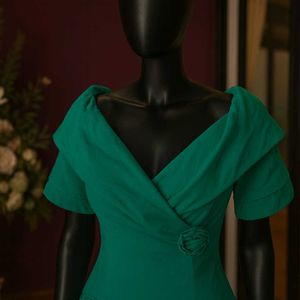Vintage Emerald Green Dress