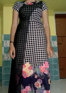 Black &amp; White Checked Dress