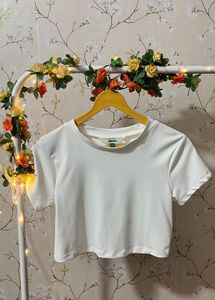 White Cropped T-Shirt