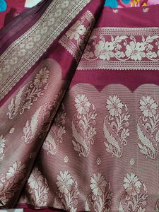 Elegant Maroon Banarasi Saree
