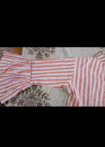 Striped Button-Down Top