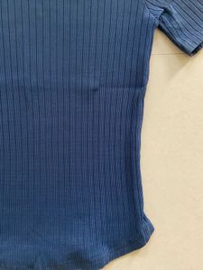 ZARA Blue Ribbed Tee