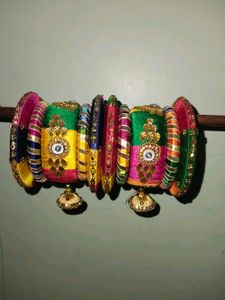 Colorful Silk Thread Bangles