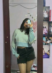 Black Denim Frayed Hem Shorts