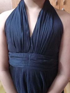Black Sleeveless Netted Dress (Girls)