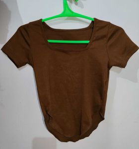 Brown Aesthetic Y2k Top