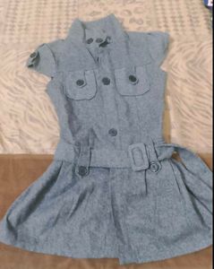 Wool Frock Onepiece With Belt