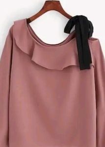 Blush Ruffle Bow Blouse