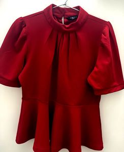 Red Peplum Top