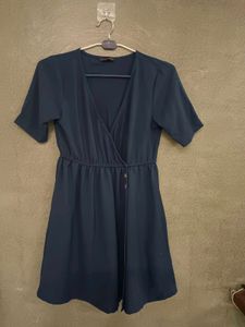 Navy Blue Wrap Dress