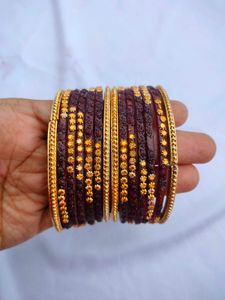 Maroon Colour Bangles Set