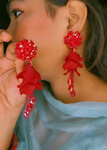 colour full Korean earrings crystal beads