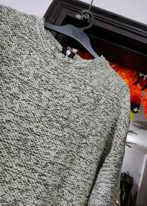 Woolen Loose Pattern Sweater For Women