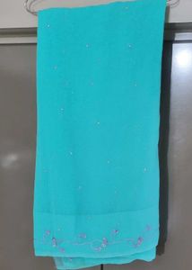 Embroidered Chiffon Saree