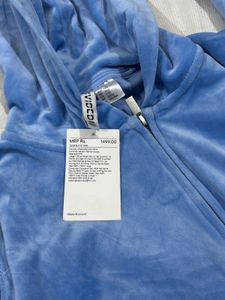 H&amp;M Blue Velour Hoodie