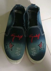 Denim Slip-On Sneakers