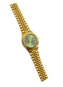 Rolex Golden Watch with green dial without box or