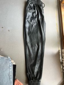 Stylish Black leather Joggers