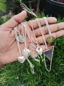 Resin Real Element Pendant And Chain