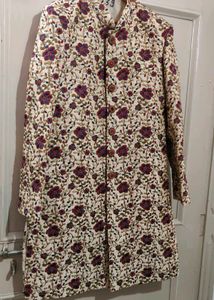 Rad+Blue Floral Design Sherwani