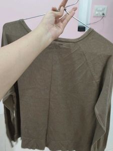 Brown Workout Knit Sweater