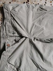 Khaki Straight Leg Trousers