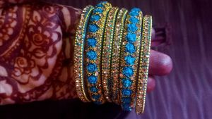 Sky Blue Rose Bangles 💙🌹(Set Of 6 )