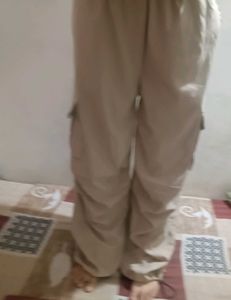 Beige Cargo Pants