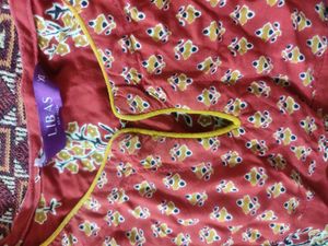 Vibrant Red Anarkali Kurta