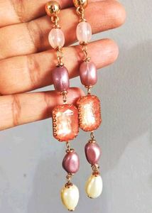 Rose crystal Drop Earrings