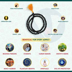 Karungali Ebony Wood Beads Malai 6MM
