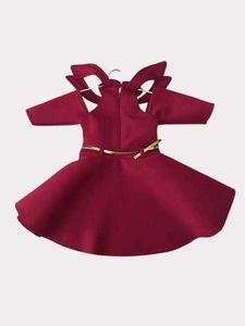 Cute Maroon baby frok