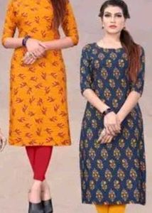 Printed Cotton Kurtis - Set of 2