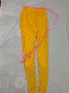 Yellow Patterned Leggings