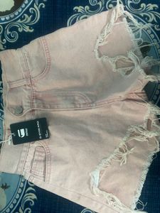 G-Star Raw Distressed Pink Denim Shorts