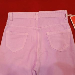 Lilac Wide Leg Jeans