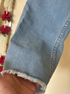 High Waisted Ice Blue Jeans